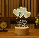 Acrylic Led Decorative Night Light - Rosa Apparel