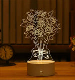 Acrylic Led Decorative Night Light - Rosa Apparel