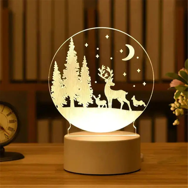 Acrylic Led Decorative Night Light - Rosa Apparel