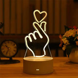 Acrylic Led Decorative Night Light - Rosa Apparel