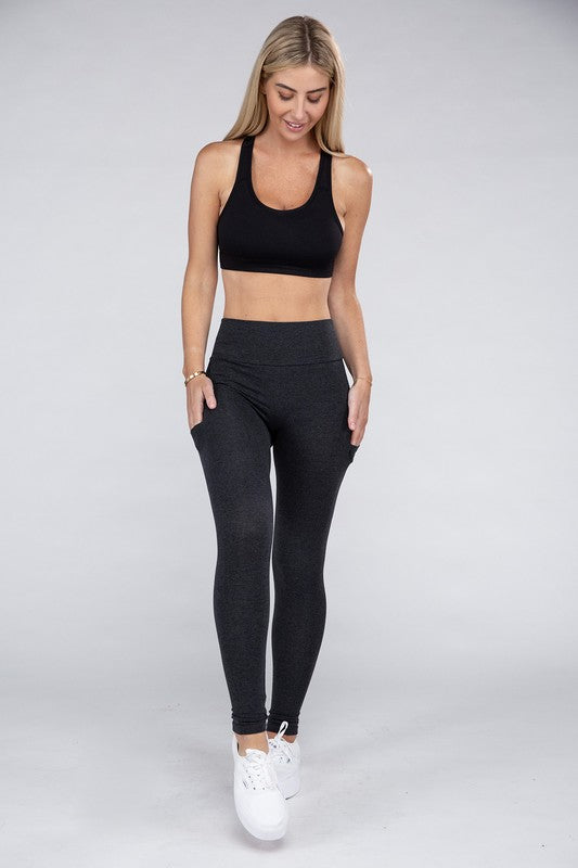 Ambiance Active Leggings Featuring Concealed Pockets - Rosa Apparel