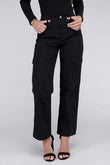 Ambiance Casual Everyday Wear Elastic-Waist Cargo Pants - Rosa Apparel