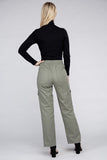 Ambiance Casual Everyday Wear Elastic-Waist Cargo Pants - Rosa Apparel