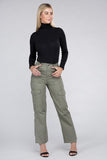 Ambiance Casual Everyday Wear Elastic-Waist Cargo Pants - Rosa Apparel