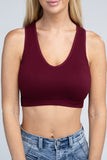 Ambiance Trendy Ribbed V-Neck Cropped Pullover Tank Top - Rosa Apparel