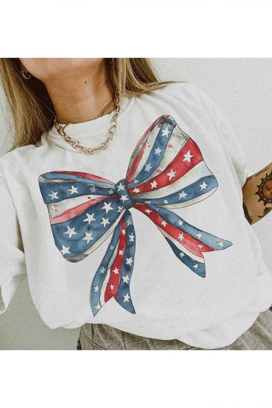 American Bow Coquette 4th of July Graphic Tee - Rosa Apparel