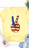 American Peace Sign 4th of July T-Shirt - Rosa Apparel