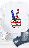 American Peace Sign 4th of July T-Shirt - Rosa Apparel