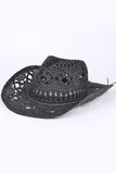 Artini Crochet Faux Straw Cowboy Hat - Rosa Apparel