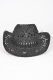 Artini Crochet Faux Straw Cowboy Hat - Rosa Apparel