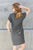 Basic Bae Full Size Round Neck Short Sleeve Dress with Pockets - Rosa Apparel