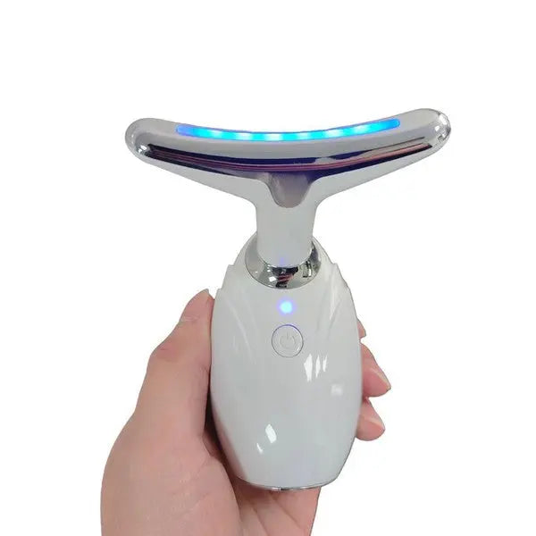 BeNat Neck & Face Lifting LED Therapy Device. Effective, Easy to Operate and Easy to Clean. All-Skin Types. Rechargeable and Portable.