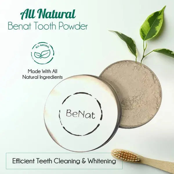 BeNat All-Natural Tooth Powder. Reusable Case. - Rosa Apparel