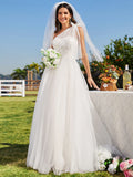 Beaded Asymmetric Bowknot Shoulder Sleveeless Wedding Dress - Rosa Apparel