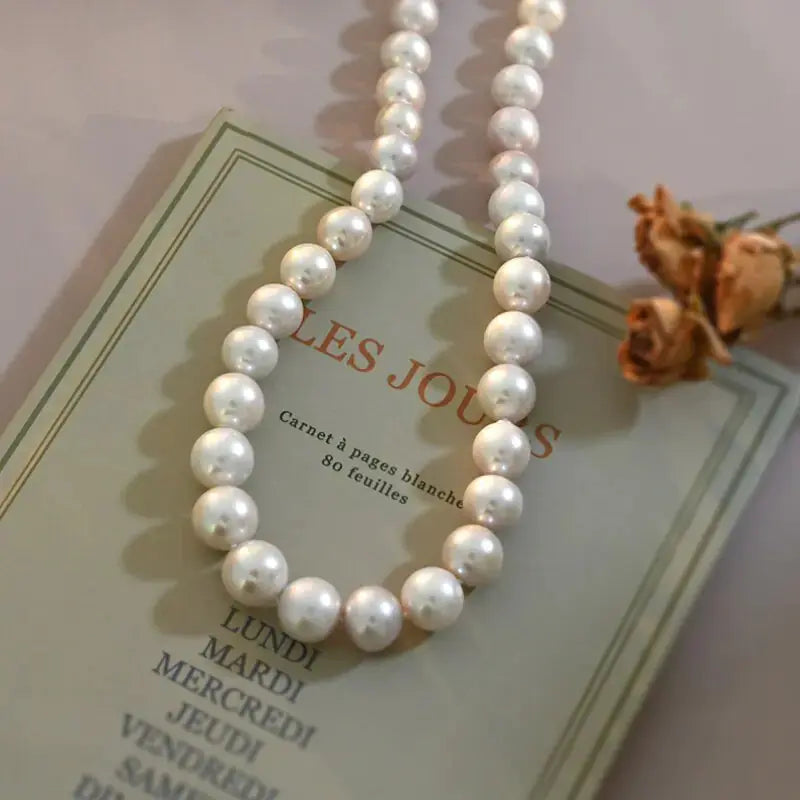 Big Edison Natural Freshwater Pearl Necklace - Rosa Apparel