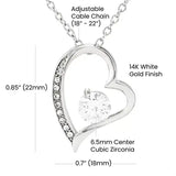 CZ Crystal Forever Love Zircona Necklace - Rosa Apparel