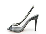 Camarine Clear Tiara Styled Stiletto Sling-back Peep Toe