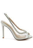 Camarine Clear Tiara Styled Stiletto Sling-back Peep Toe - Rosa Apparel