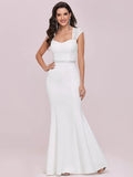 Cap Sleeve Sweetheart Mermaid Style Wedding Dress - Rosa Apparel