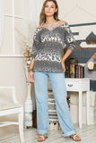 Celeste Full Size Leopard Long Sleeve T-Shirt with Braided Strap - Rosa Apparel