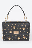 Chic Mix Studs Convertible Top Handle Swing Bag - Rosa Apparel