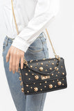 Chic Mix Studs Convertible Top Handle Swing Bag - Rosa Apparel