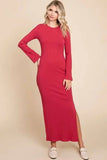 Culture Code Full Size Round Neck Bodycon Bell Maxi Dress - Rosa Apparel