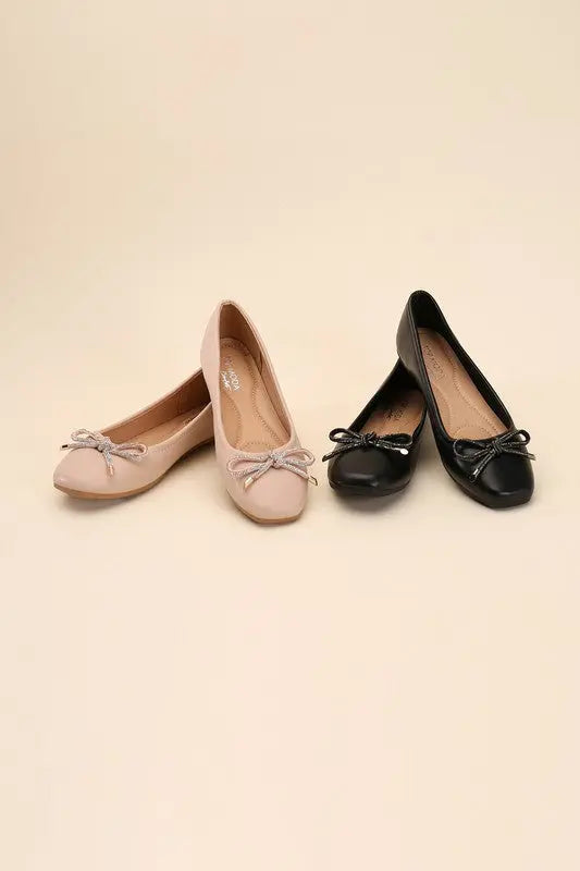 DOROTHY-77 Bow Ballet Flats - Rosa Apparel