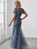 Sequin Shiny Fishtail Tulle Dresses Ever Pretty