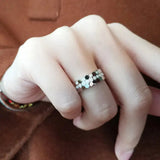 Elegant Honeycomb Stacking Rings (3Pc Set) - Rosa Apparel