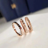 Elegant Honeycomb Stacking Rings (3Pc Set) - Rosa Apparel