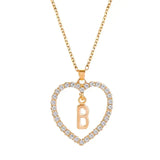 Elegant Initials Lette Pendant Necklace - Rosa Apparel