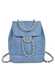 Elegant Denim Fashion Backpack - Rosa Apparel