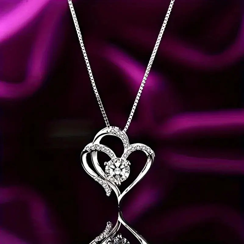 Elegant Heart Zircon Necklace - Rosa Apparel