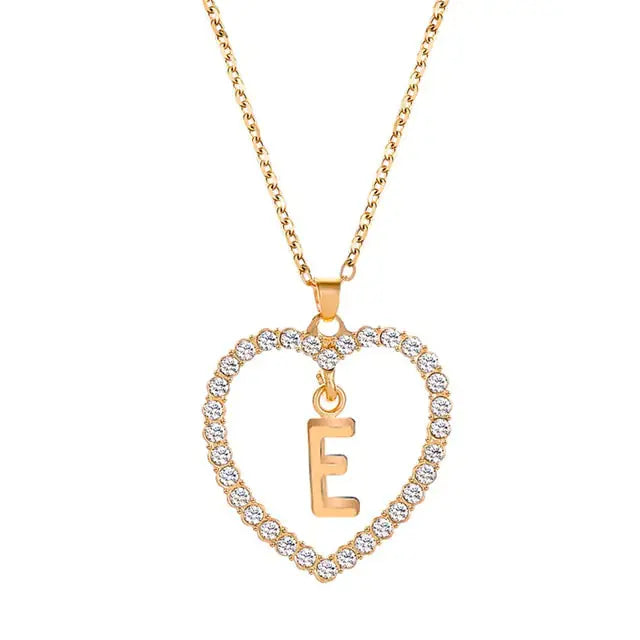 Elegant Initials Letter Pendant Necklace - Rosa Apparel