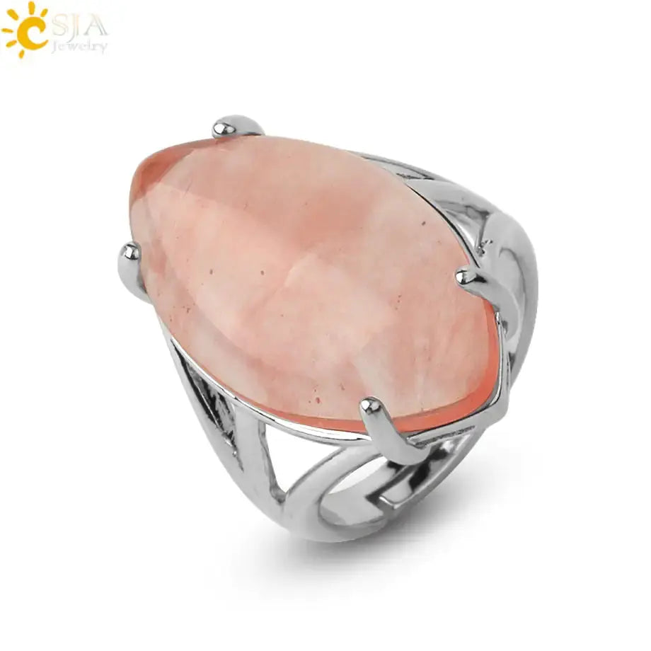 Elegant Natural Crystal Rings - Rosa Apparel