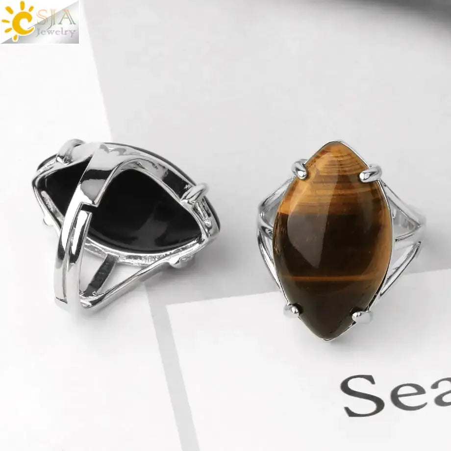 Elegant Natural Crystal Rings - Rosa Apparel