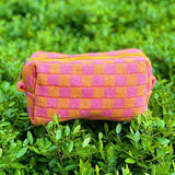 Ellison and Young Check Yourself Cosmetic Checkered Knitted Bag - Rosa Apparel