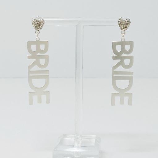 Ellison and Young Say I Do Bride Gold Plated Brass Earrings - Rosa Apparel