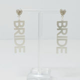 Ellison and Young Say I Do Bride Gold Plated Brass Earrings - Rosa Apparel