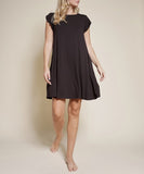 Fabina Bamboo Tulip Sleeve Round Neck Mini Dress with Pockets - Rosa Apparel