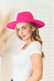 Fame Flat Brim Fedora Fashion Luxurious Summer Hat - Rosa Apparel