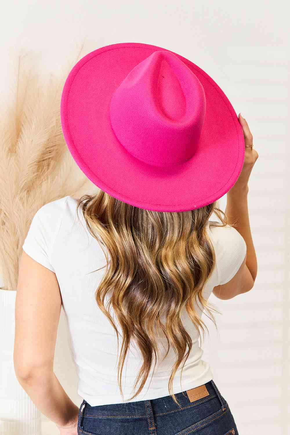 Fame Flat Brim Fedora Fashion Luxurious Summer Hat - Rosa Apparel