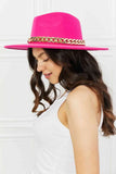 Fame Keep Your Promise Fedora Hat in Pink - Rosa Apparel