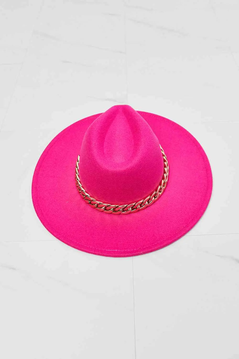 Fame Keep Your Promise Fedora Hat in Pink - Rosa Apparel