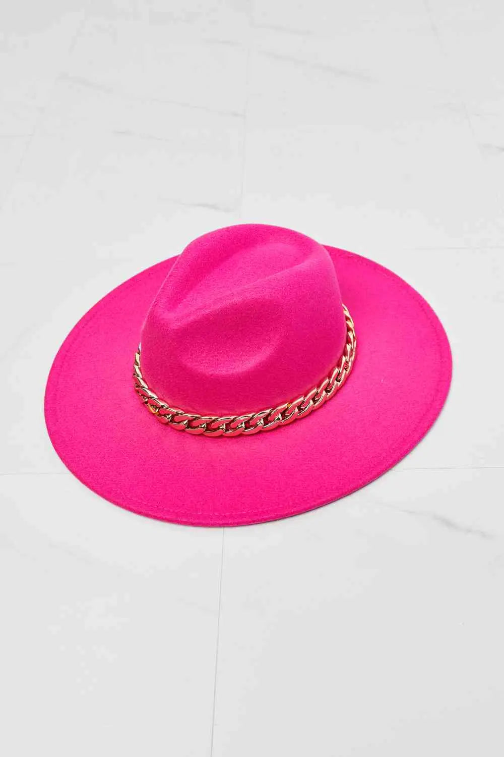 Fame Keep Your Promise Fedora Hat in Pink - Rosa Apparel