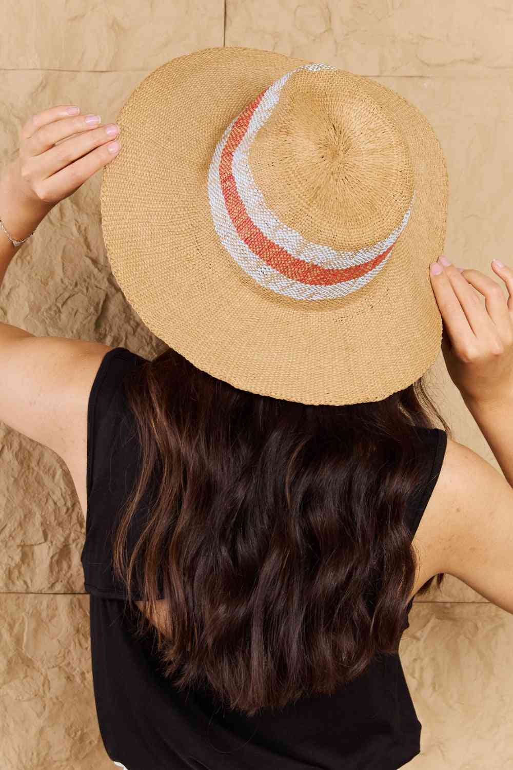 Fame Protect Me Vivid Glow Straw Sun Hat - Rosa Apparel