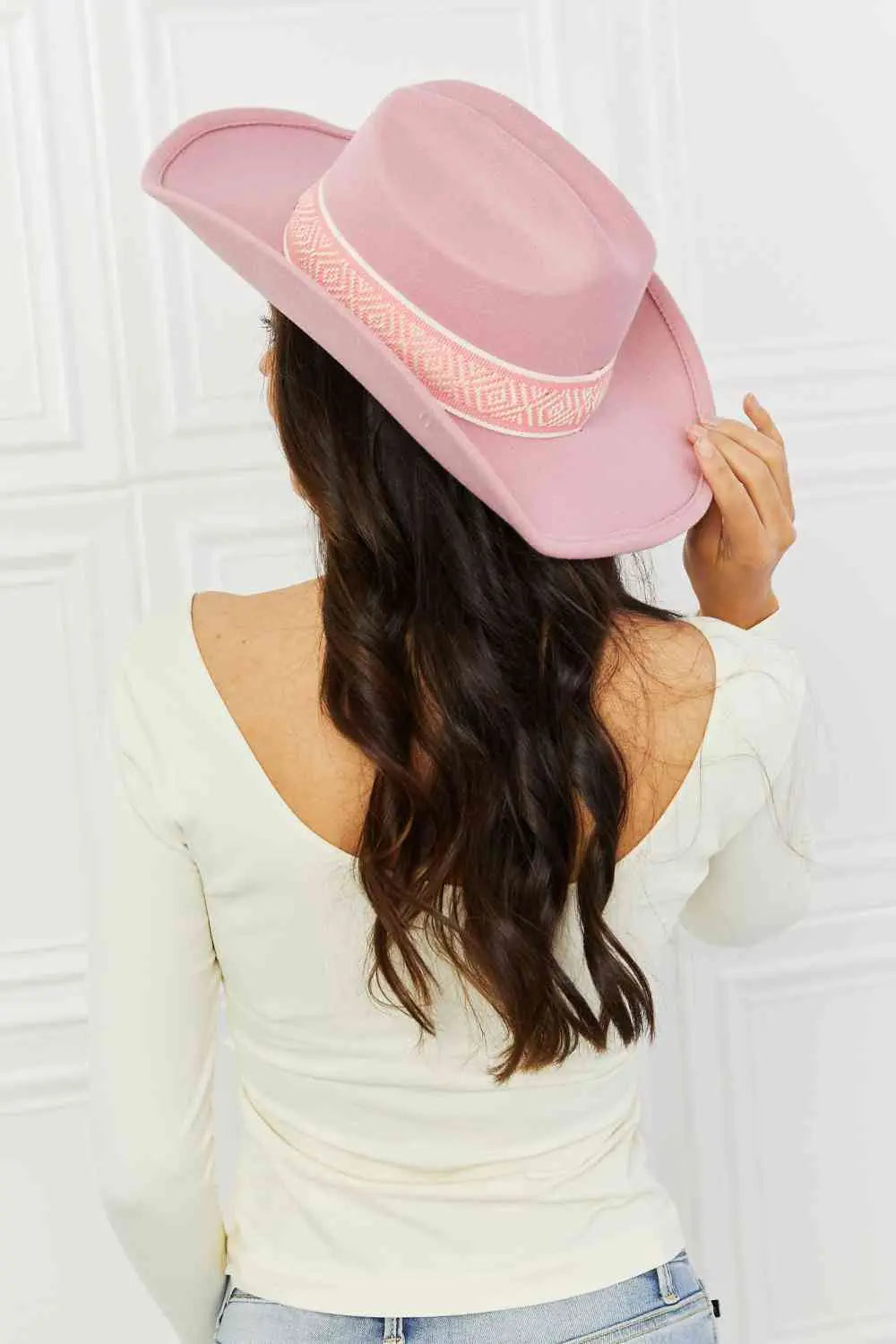 Fame Western Cutie Summer Spring Cowboy Hat in Pink - Rosa Apparel