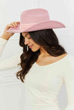 Fame Western Cutie Summer Spring Cowboy Hat in Pink - Rosa Apparel