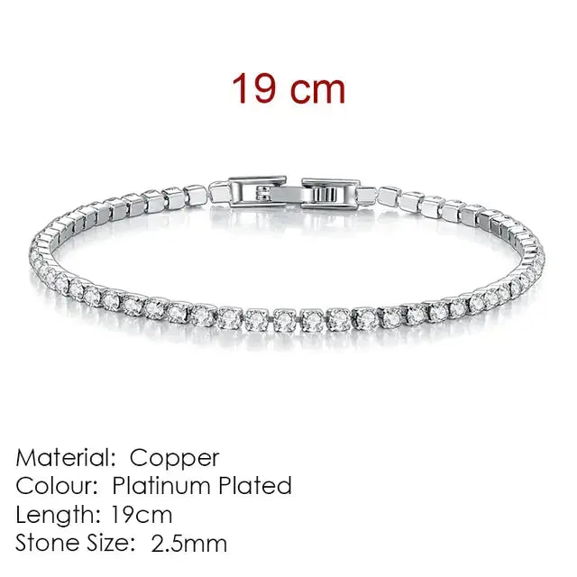 Fashion Multicolor Zircona Tennis Chain Bracelet for Women - Rosa Apparel